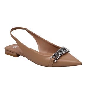 NWOB BP Women's Camille Tan Mocha Pointed Toe Slingback Flats Size 8M